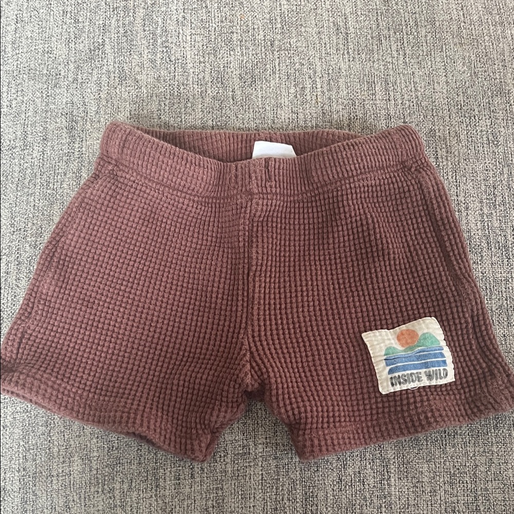 Zara Rust Waffle Knit Shorts 2T